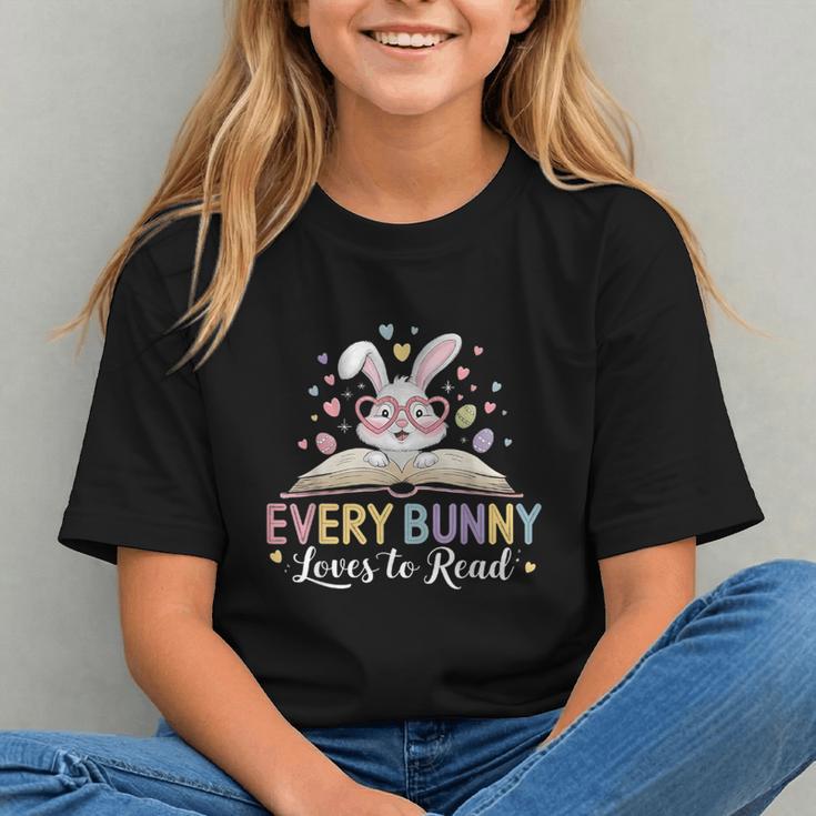 Every Bunny Loves To Read Book Lover Bookworm Rabbit Easter Graphic Youth