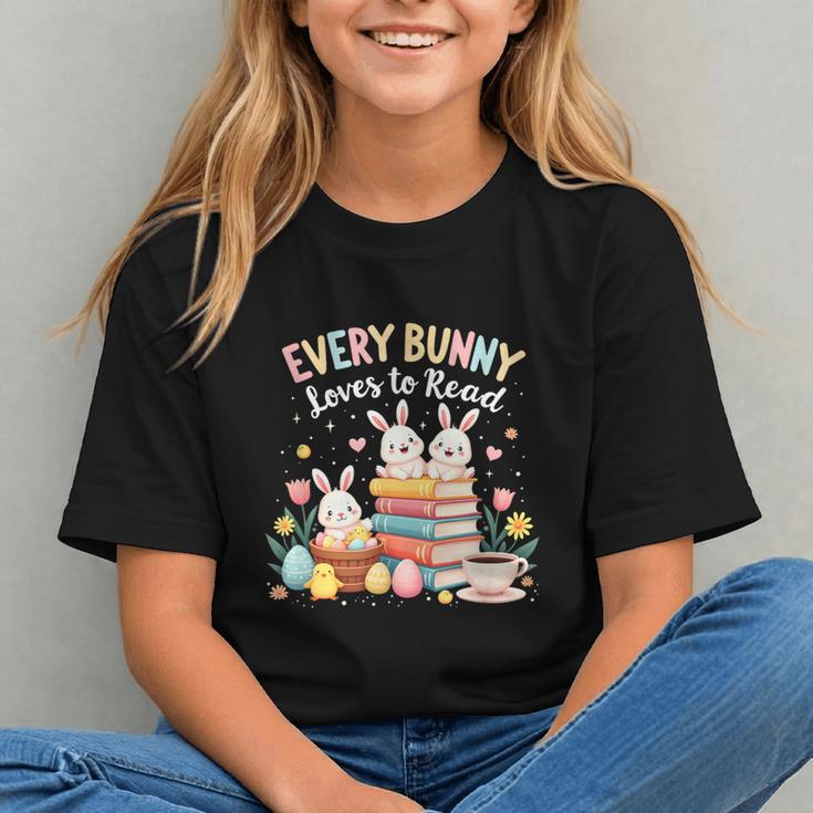 Every Bunny Loves To Read Book Lover Easter Day Apparel Graphic Youth