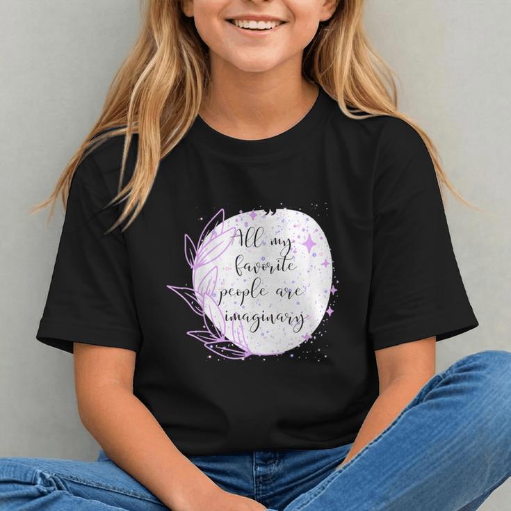 All My Favorite People Are Imaginary Book Lover Idea Graphic Youth