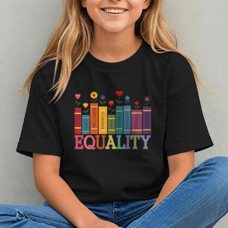 Floral Flower Book Equality Human Rights Women's Rights Graphic Youth