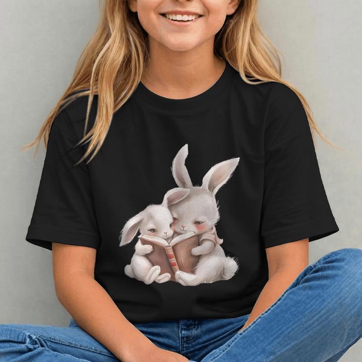 Funny Book Reading Quote For Women And Girls Rabbits Graphic Youth