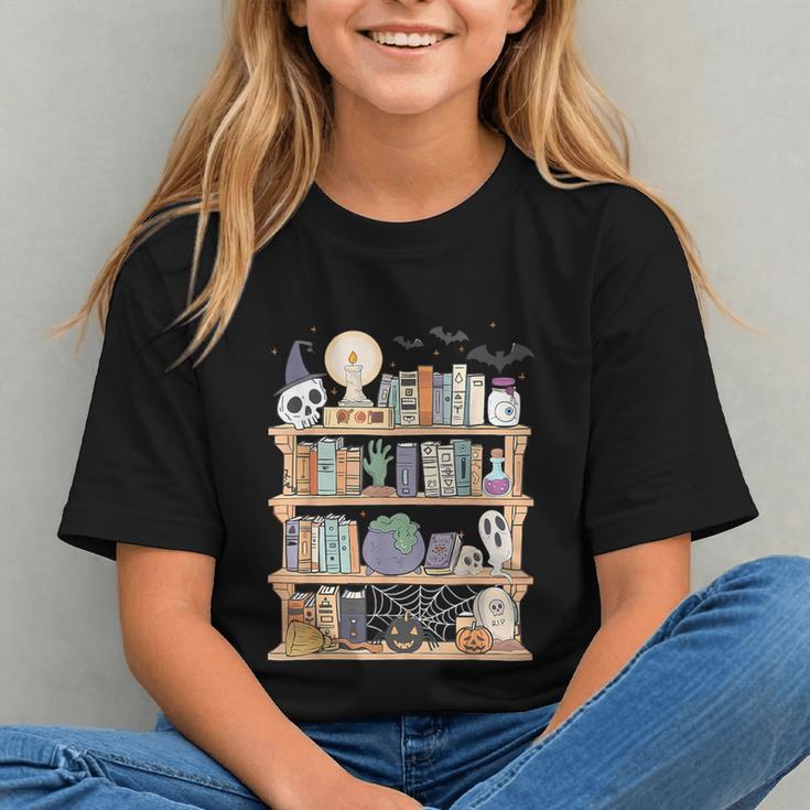 Ghost Book Reading Books Lover Teacher Happy Halloween Graphic Youth