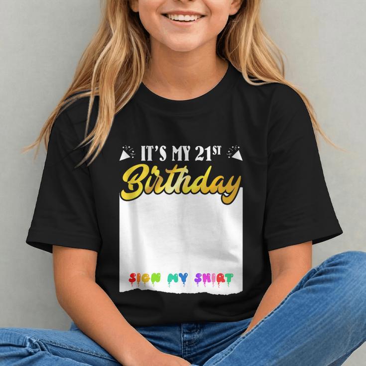 Guestbook My 21st Birthday Sign My Shirt Birthday Party Graphic Youth Guestbook My 21st Birthday Sign My Shirt Birthday Party Graphic Youth