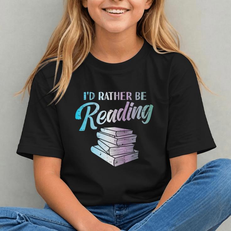 Id Rather Be Reading Book Librarian Men Women Kids Graphic Youth