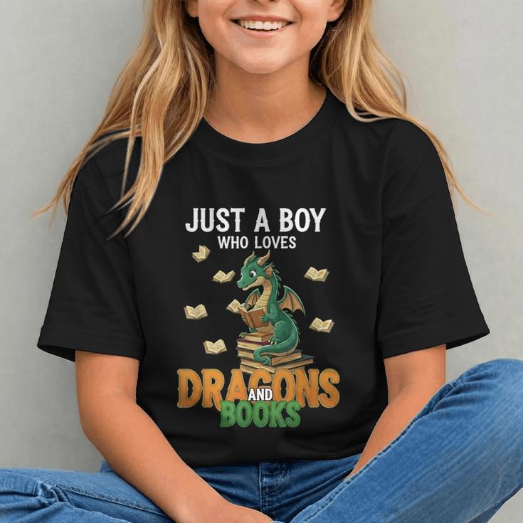 Just a Boy Who Loves Dragons And Books Reading Dragon Graphic Youth Just a Boy Who Loves Dragons And Books Reading Dragon Graphic Youth