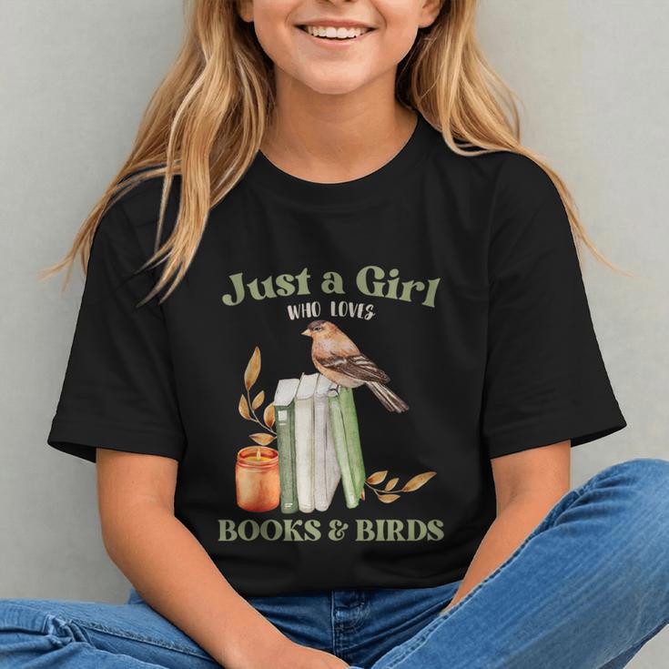 Just a Girl Who Loves Books And Birds Book Reading Bird Love Graphic Youth Just a Girl Who Loves Books And Birds Book Reading Bird Love Graphic Youth