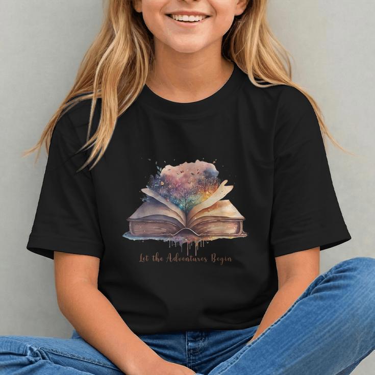 Let The Adventures Begin Book Lovers Magical Whimsical Art Graphic Youth Let The Adventures Begin Book Lovers Magical Whimsical Art Graphic Youth