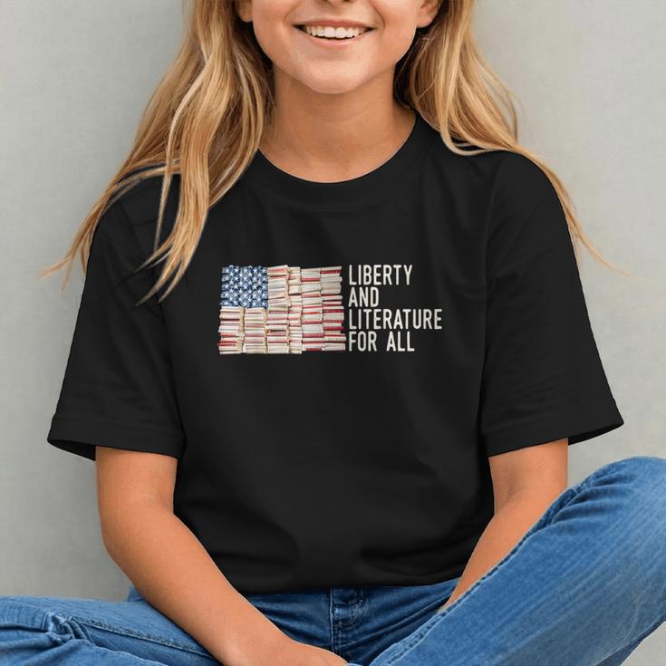 Liberty And Literature For All Reading USA Book Lover Graphic Youth Liberty And Literature For All Reading USA Book Lover Graphic Youth