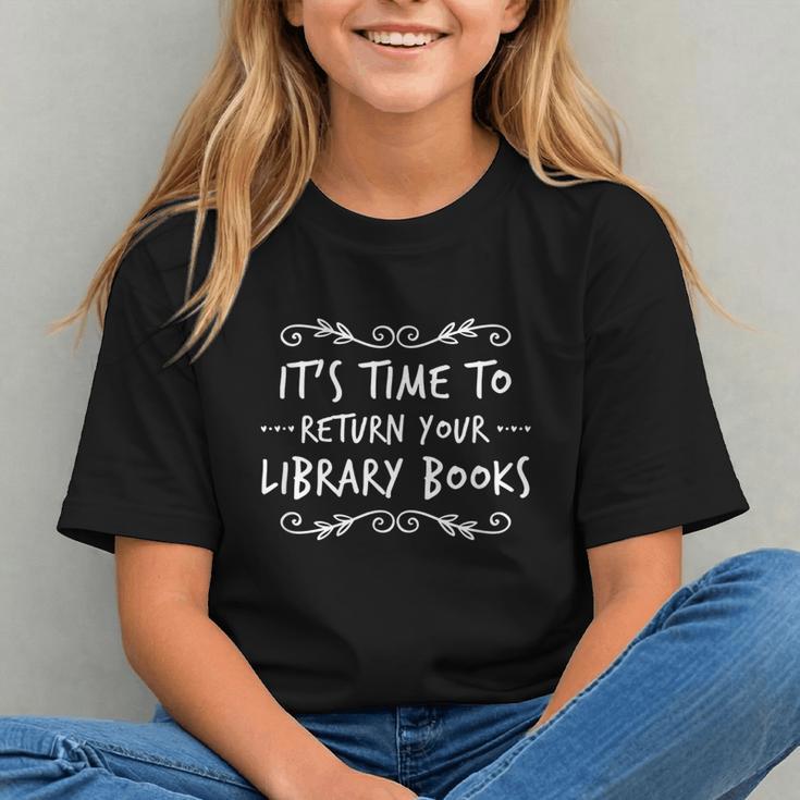 Librarian Return Your Library Books Librarian Appreciation Graphic Youth