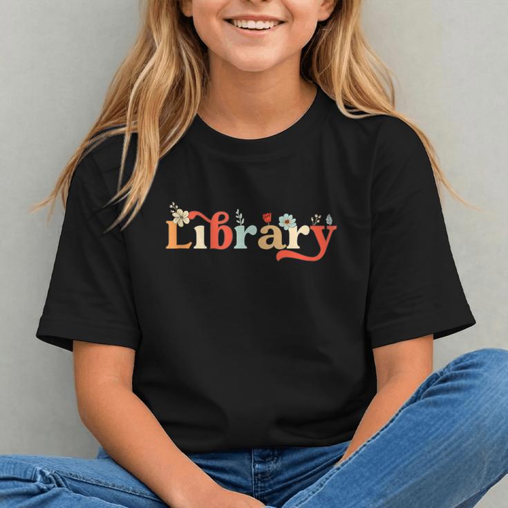 Library School Librarian Book Lover Reading Floral For Women Graphic Youth Library School Librarian Book Lover Reading Floral For Women Graphic Youth