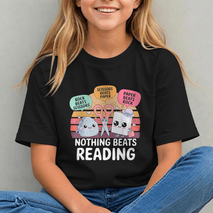 Nothing Beats Reading Rock Paper Scissors Books Lover Graphic Youth