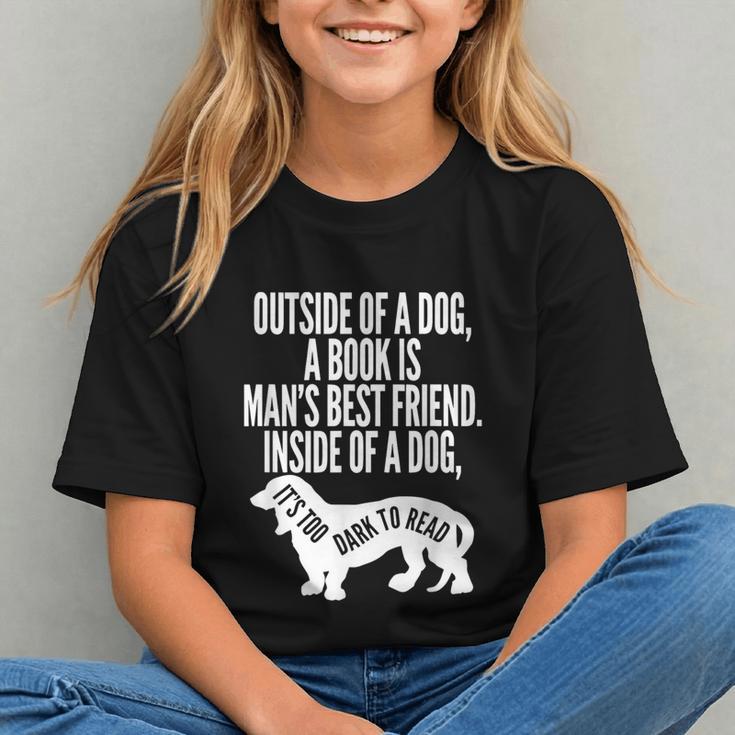 Outside Of A Dog A Book Is Man's Best Friend Apparel Graphic Youth