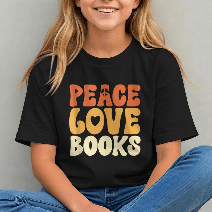 Peace Love Books Men Women Graphic Youth