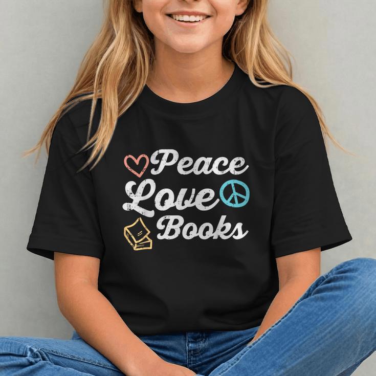 Peace Love Books Read Book Reading Librarian Across America Graphic Youth