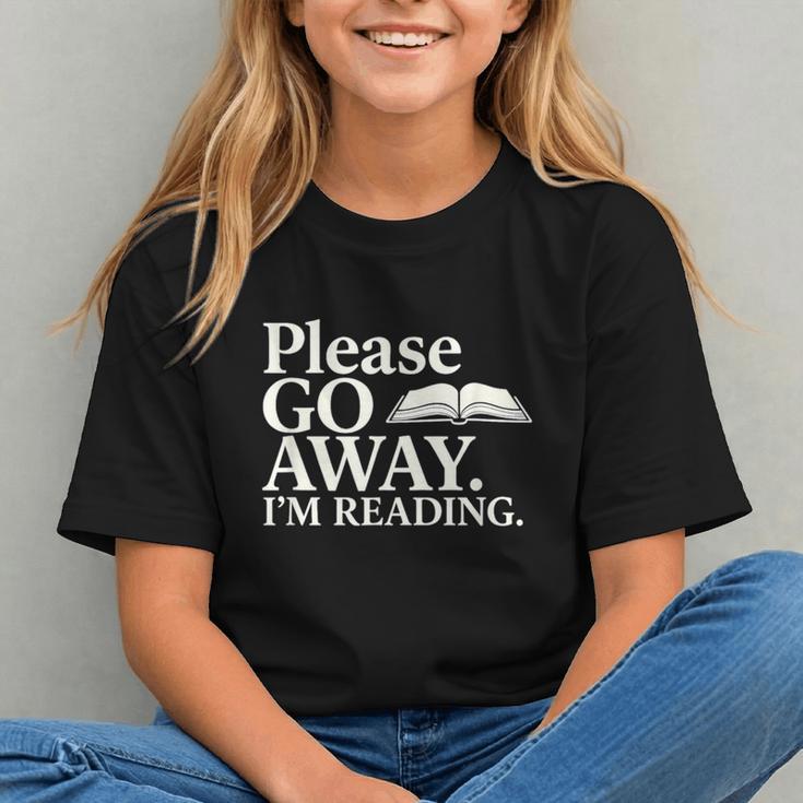 Please Go Away Im Reading Book Lover Quote Graphic Youth