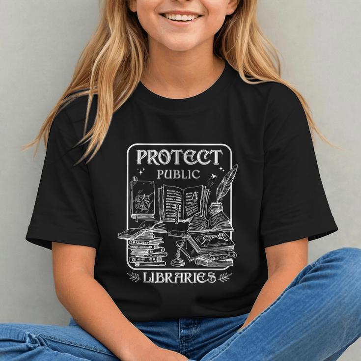 Protect Public Libraries Support Local Librarian Book Lover Graphic Youth