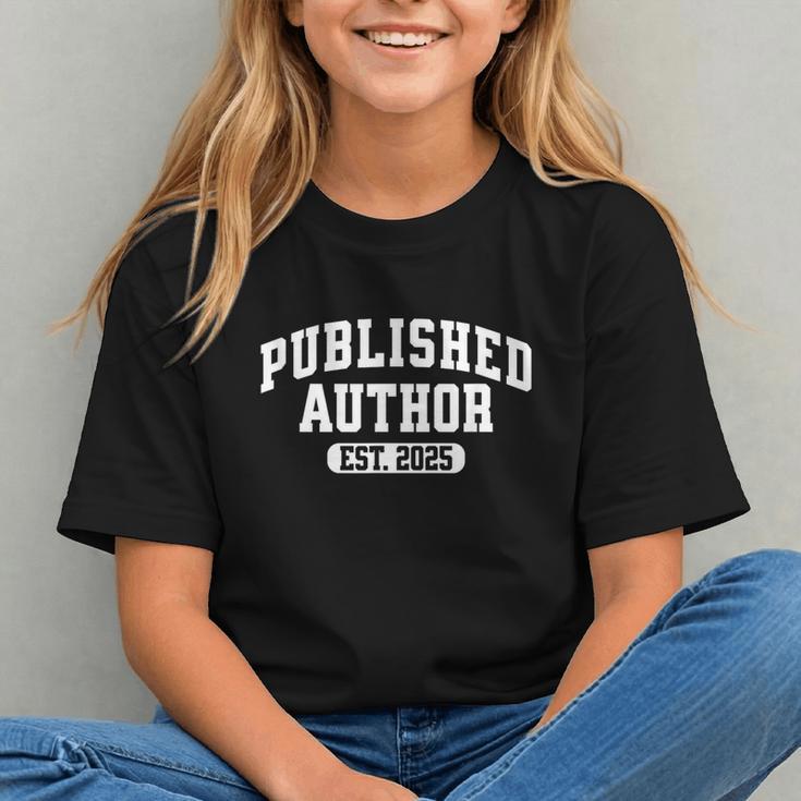 Proud Published Author 2025 Mom Dad Vintage Poet Book Writer Graphic Youth