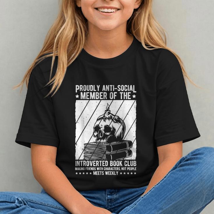 PROUDLY ANTI-SOCIAL MEMBER OF THE Introverted Book Club Graphic Youth
