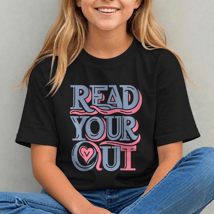 Read Your Heart Out Cute Teacher Reading Book Love Bookworm Graphic Youth