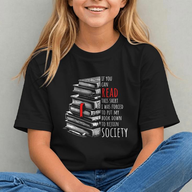 If You Can Read This Shirt I Was Forced To Put My Book Down Graphic Youth