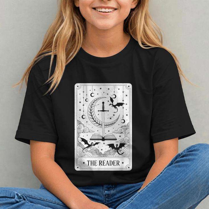 The Reader Tarot Card Bookworm Books Lover Dragon Librarians Graphic Youth