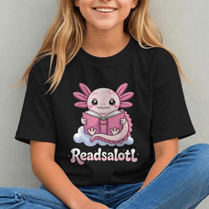 Readsalotl Axolotl Reading Cute Book Lover Bookworm Graphic Youth Readsalotl Axolotl Reading Cute Book Lover Bookworm Graphic Youth
