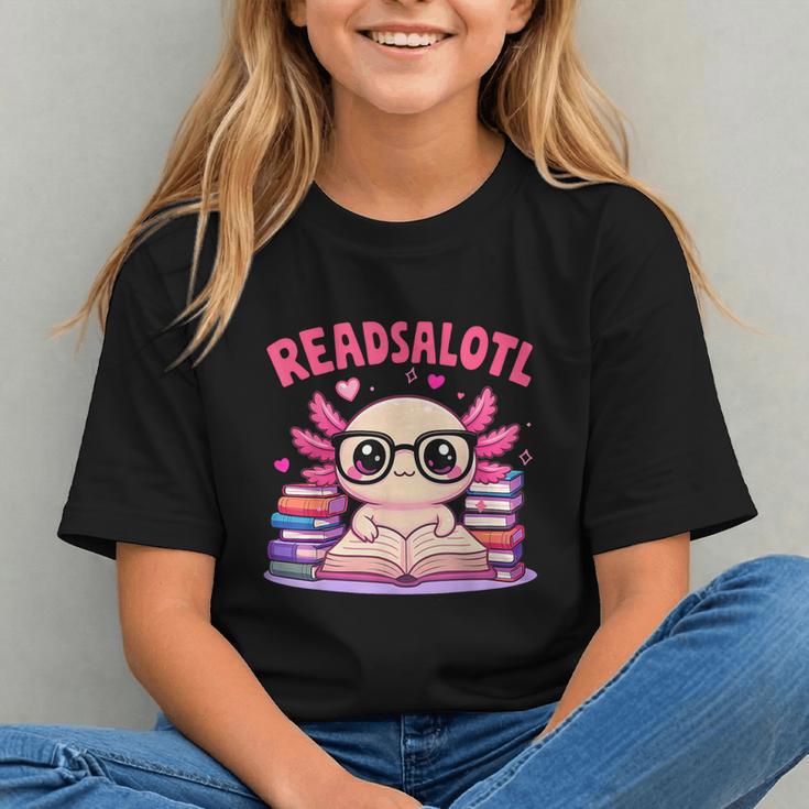 Readsolotl Pink Kawaii Axolotl Book Lover Reading Graphic Youth Readsolotl Pink Kawaii Axolotl Book Lover Reading Graphic Youth