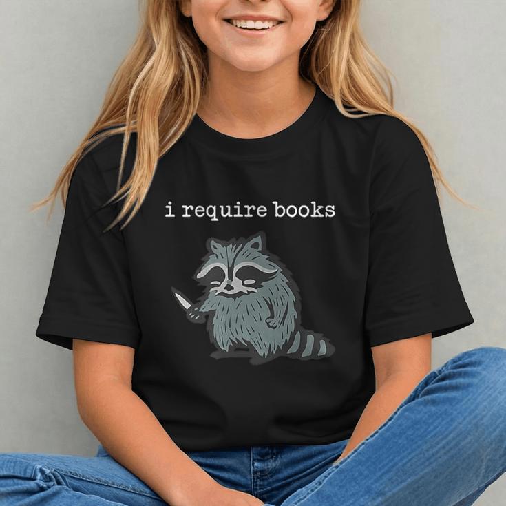 i Require Books Raccoon Graphic Youth