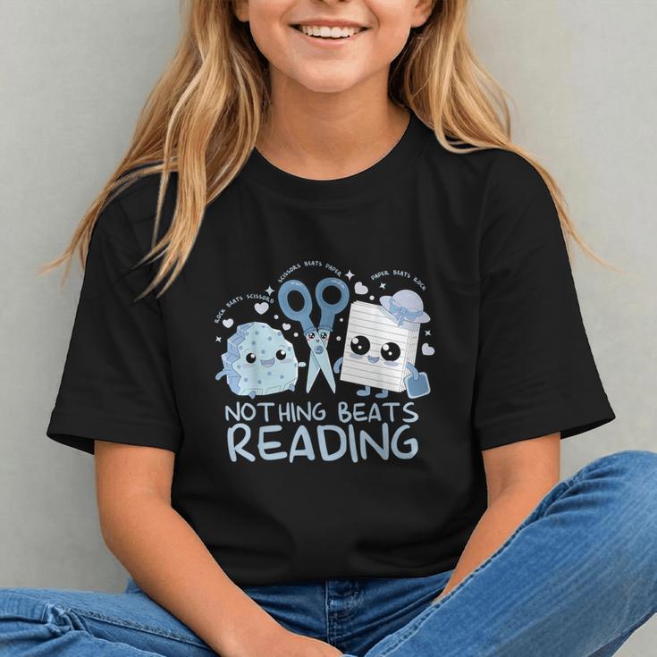 Rock Paper Scissors Nothing Beats Reading Book Lover Graphic Youth Rock Paper Scissors Nothing Beats Reading Book Lover Graphic Youth