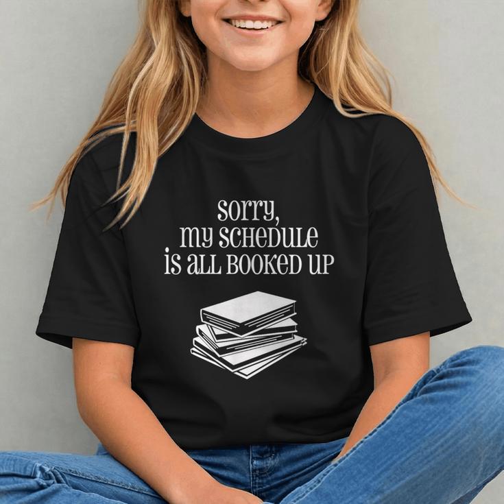 Sorry I'm All Booked Up Book Lover Librarian And Teacher Graphic Youth