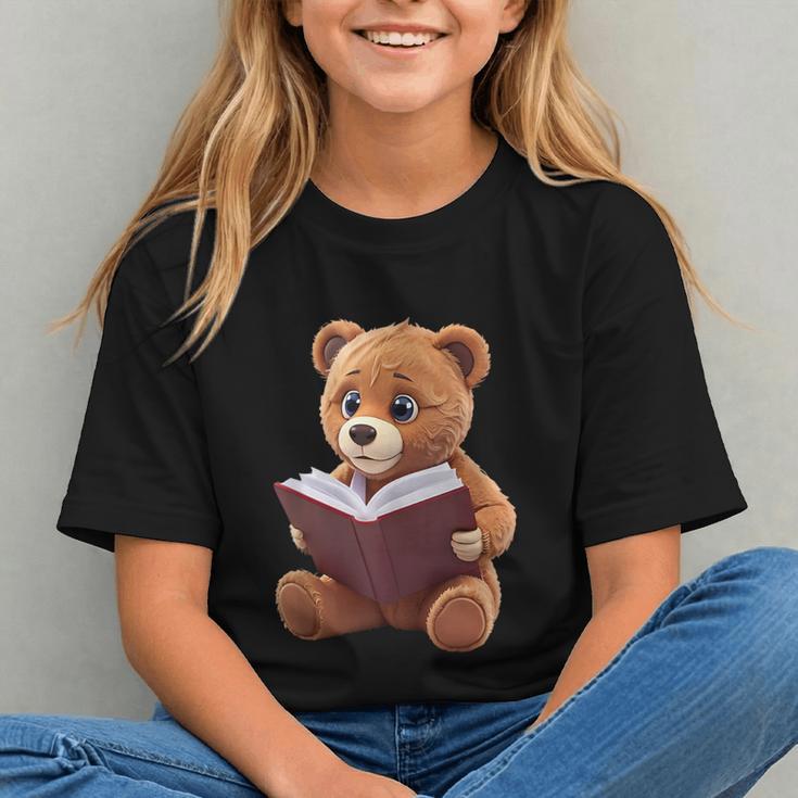 Teddy Bear Reading a Book Graphic Youth