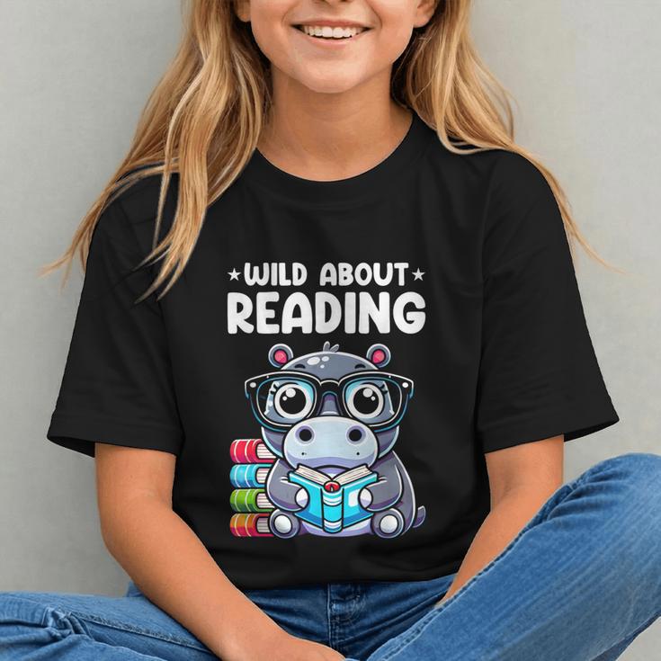 Wild About Reading Book Lover Hippo Graphic Youth