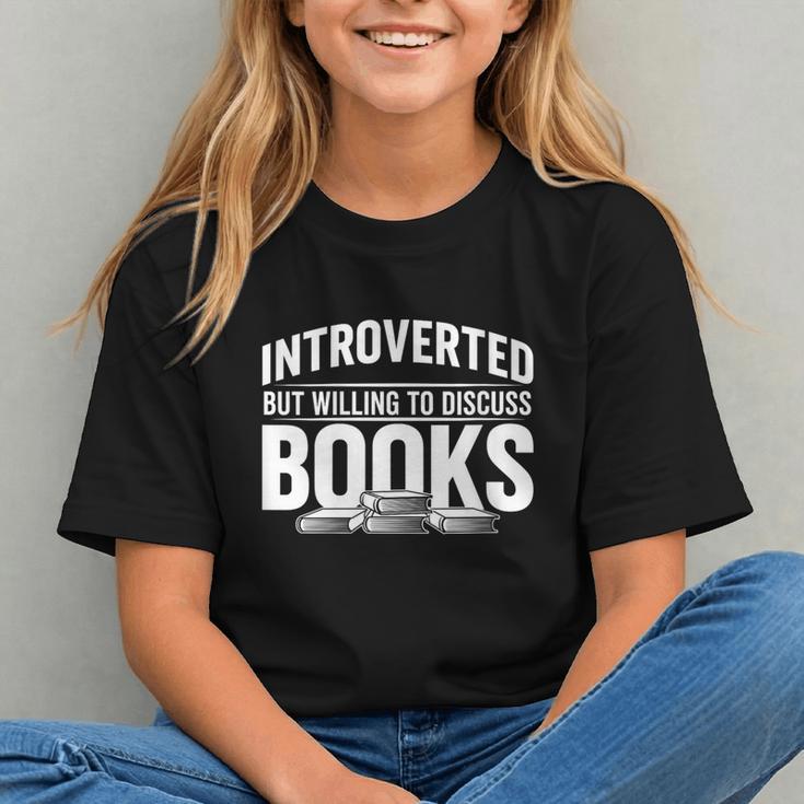 Women's Introverted But Willing To Discuss Books Graphic Youth