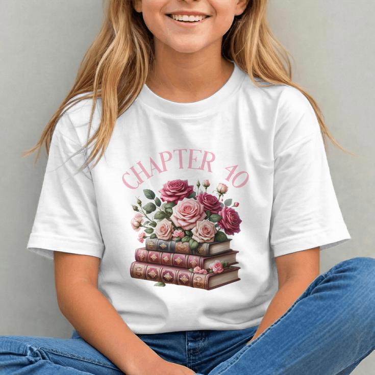 40th Birthday Chapter 40 Birthday Shirt Women Book Lover Graphic Youth 40th Birthday Chapter 40 Birthday Shirt Women Book Lover Graphic Youth