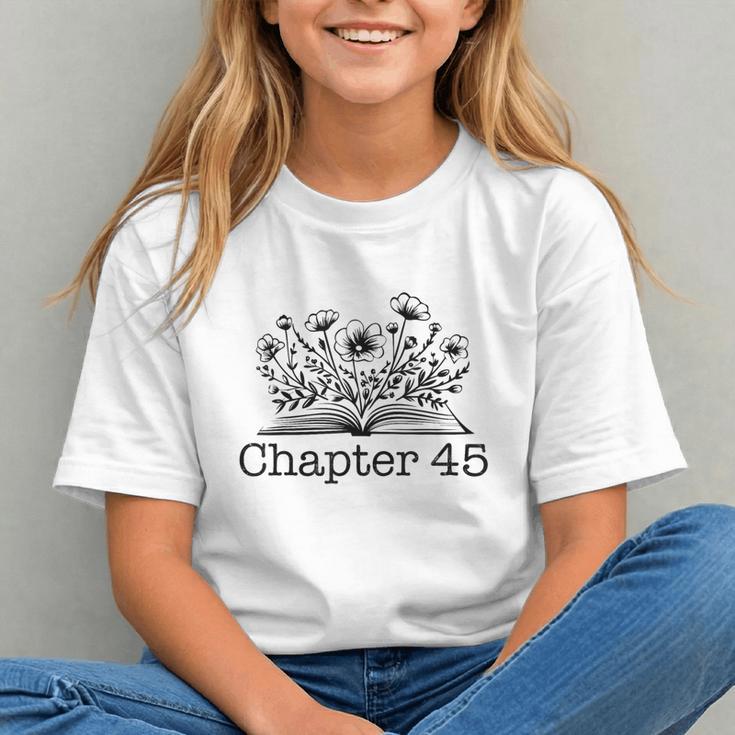 45th Birthday Chapter 45 Reading Book Lover Bookworm Teacher Graphic Youth