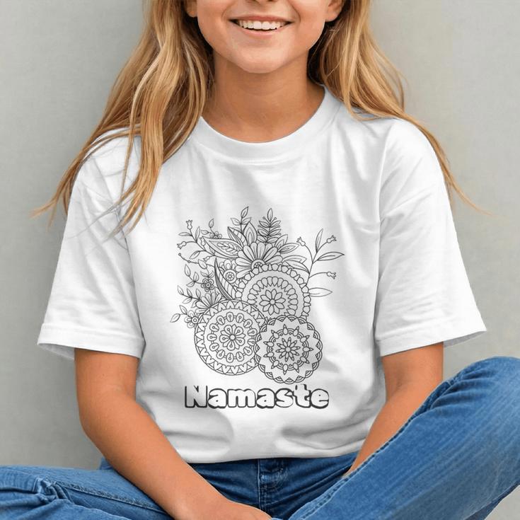 Adult Coloring Book Namaste Yoga Flowers Graphic Youth
