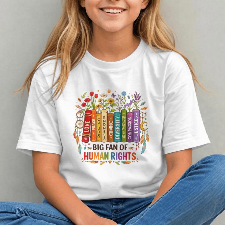 Boho Floral Book Big Fan Of Human Rights Liberal Protest Graphic Youth Boho Floral Book Big Fan Of Human Rights Liberal Protest Graphic Youth