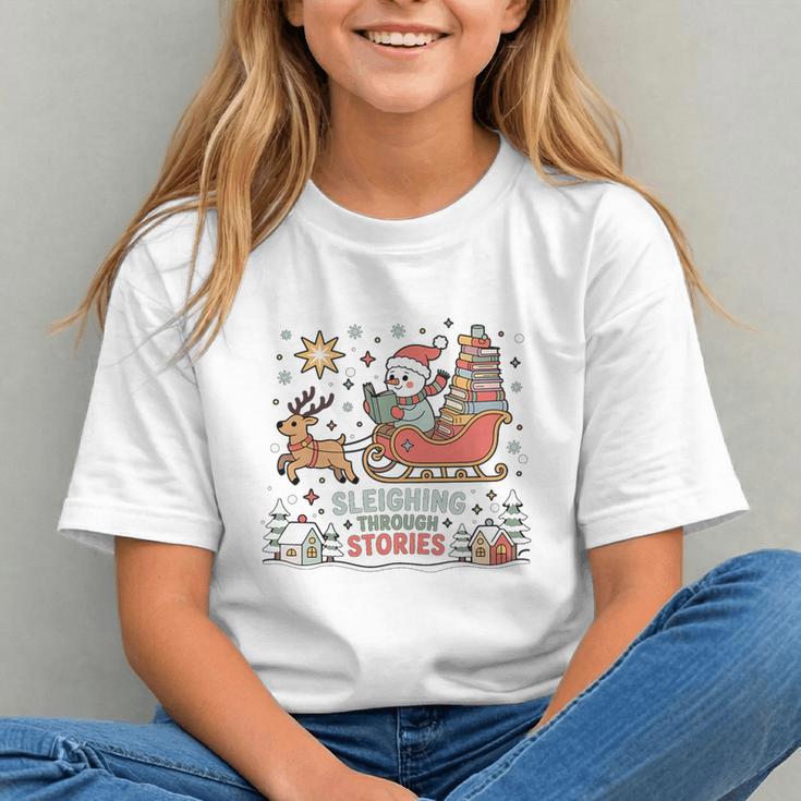 Book Lovers Winter Sleighing Through Stories Tee Premium Tri-Blend Graphic Youth Book Lovers Winter Sleighing Through Stories Tee Premium Tri-Blend Graphic Youth