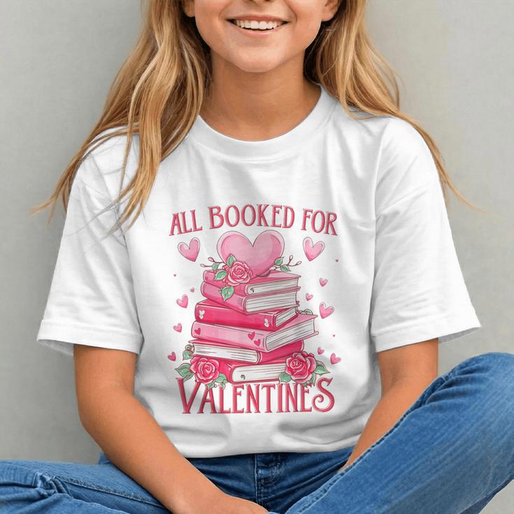 All Booked For Valentine Books Lover Teacher Floral Graphic Youth
