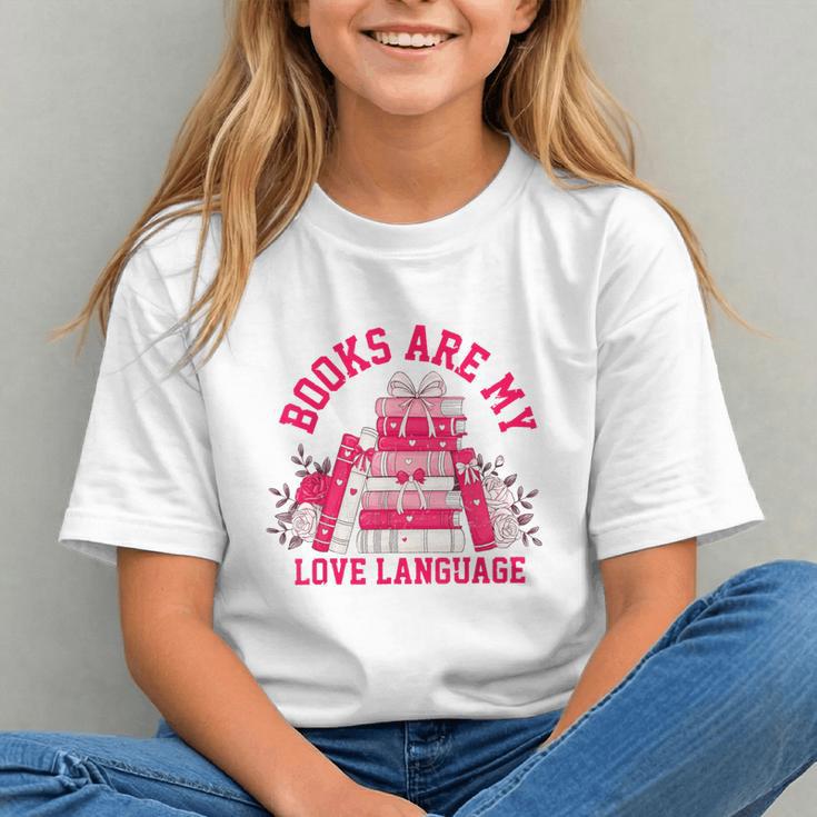 Books Are My Love Language Valentine Book Lover Graphic Youth