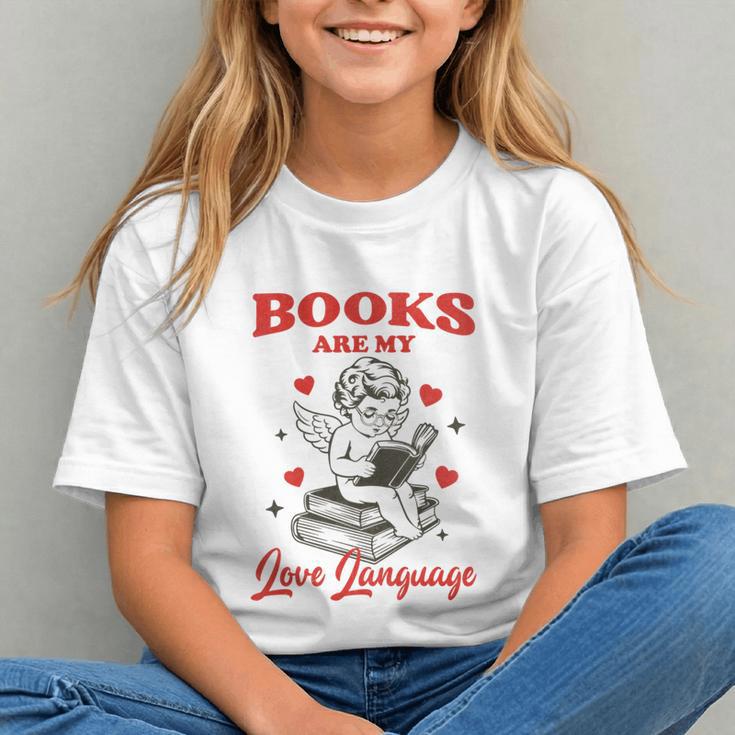 Books Are My LoveLanguage Cupid Valentines Graphic Youth Books Are My LoveLanguage Cupid Valentines Graphic Youth