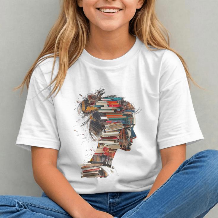 Books Lover Women Art Colorful Drawing Graphic Books Graphic Youth