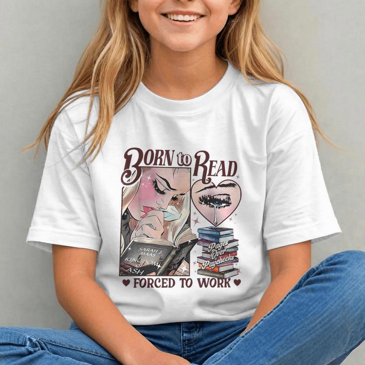 Born To Read Forced To Work Booklover -Adults Book Lovers Casual Grey Small Graphic Youth
