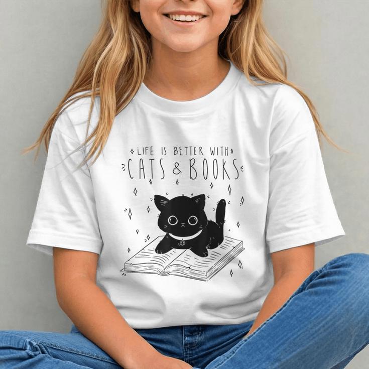 Cat Book For Women Life Is Better With Cats And Books Graphic Youth