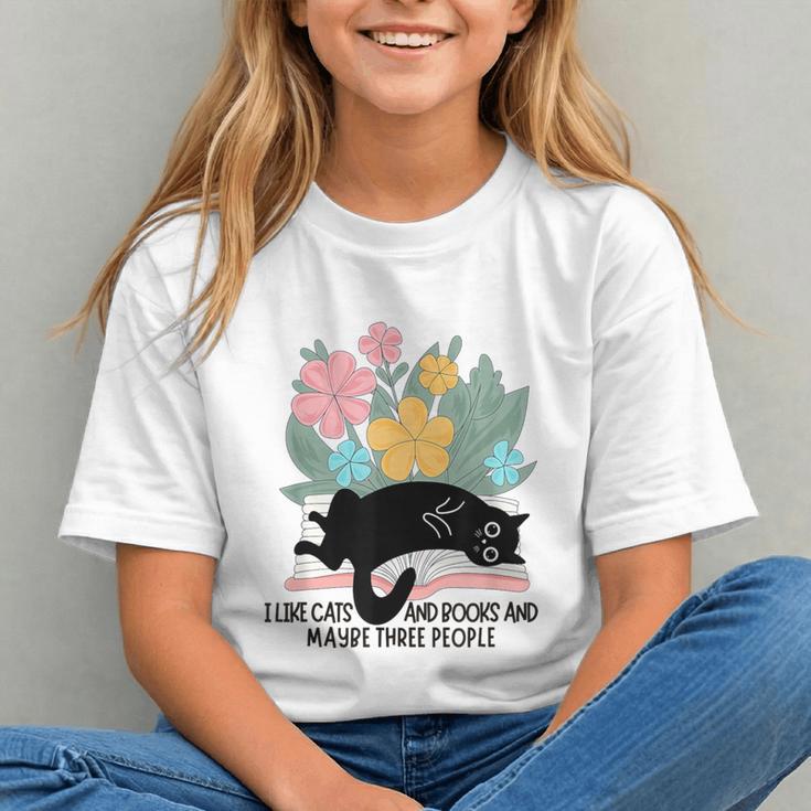 Cat Meme I Like Cats And Books And Maybe Three People Graphic Youth