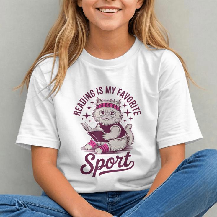Cat Reading Is My Favorite Sport Retro Book Lover Graphic Youth Cat Reading Is My Favorite Sport Retro Book Lover Graphic Youth