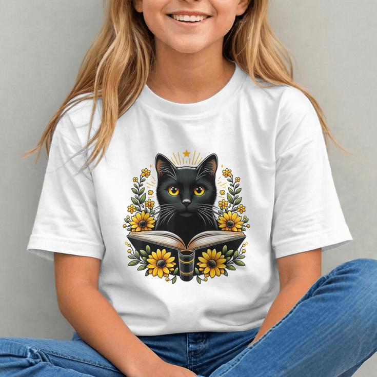 Cat For Women Book Lover Cute Cat And Book Graphic Youth