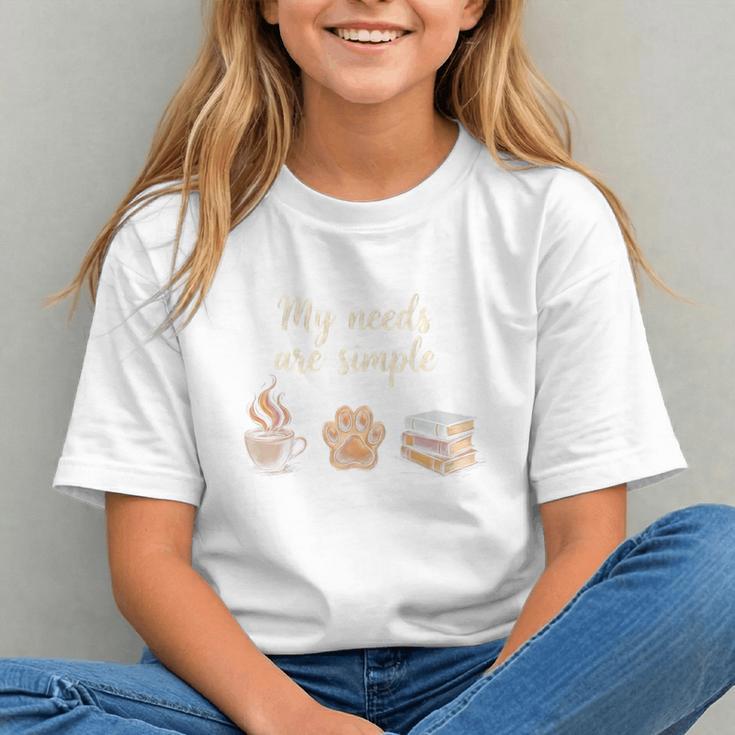 Coffee Paw Print Book Lover Reading Simple Life Bookworm Premium Tri-Blend Graphic Youth