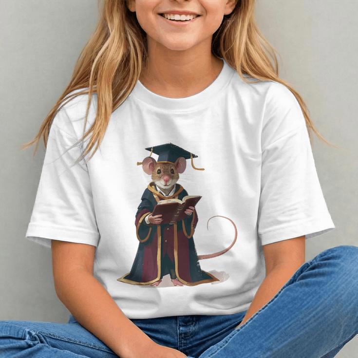 Cute Mouse Reading Book Graduation Graphic Youth