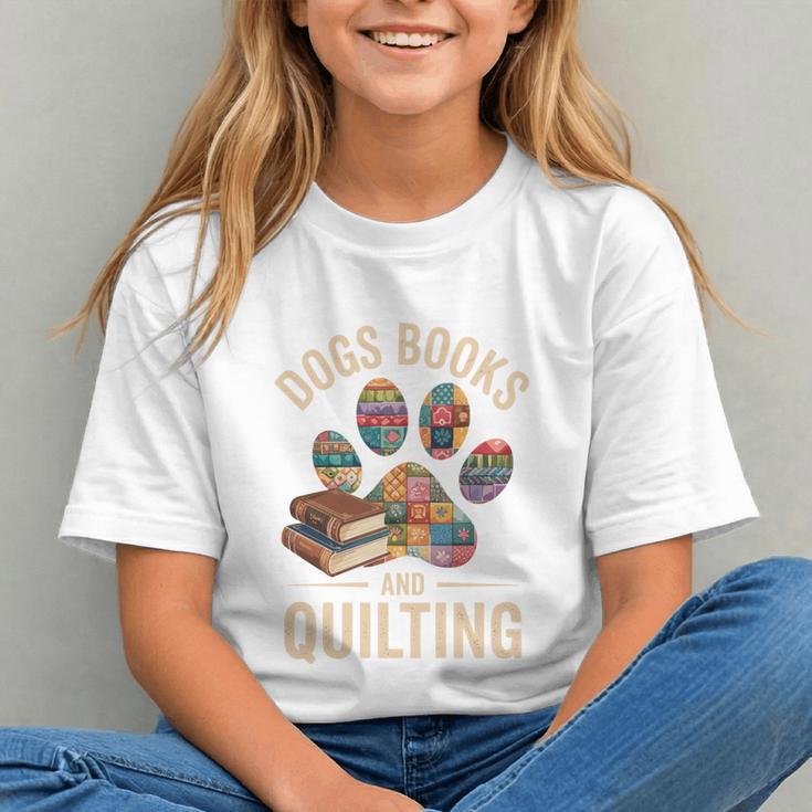 Dogs Books And Quilting Graphic Youth